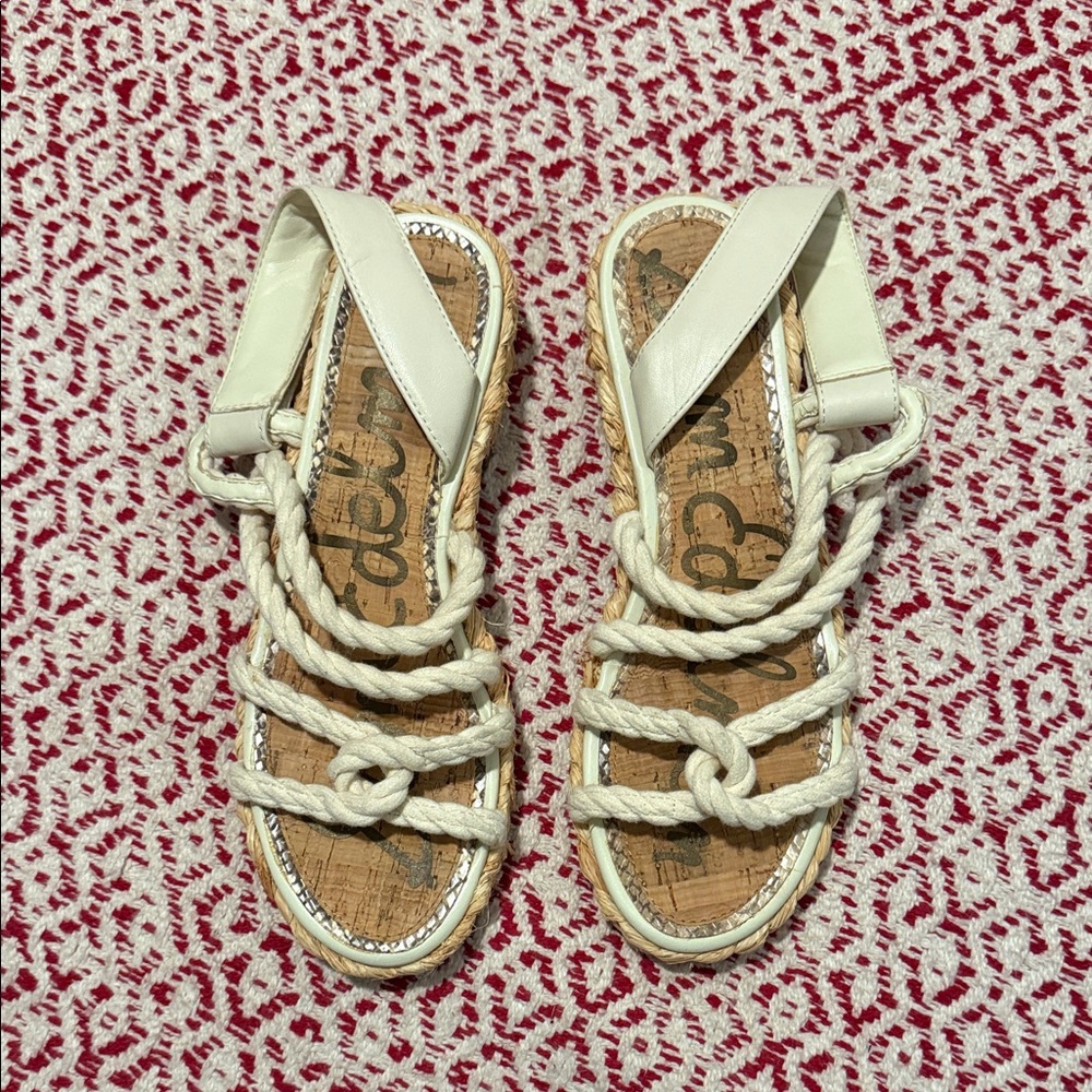 White Rope Sandals - Picture 1 of 3